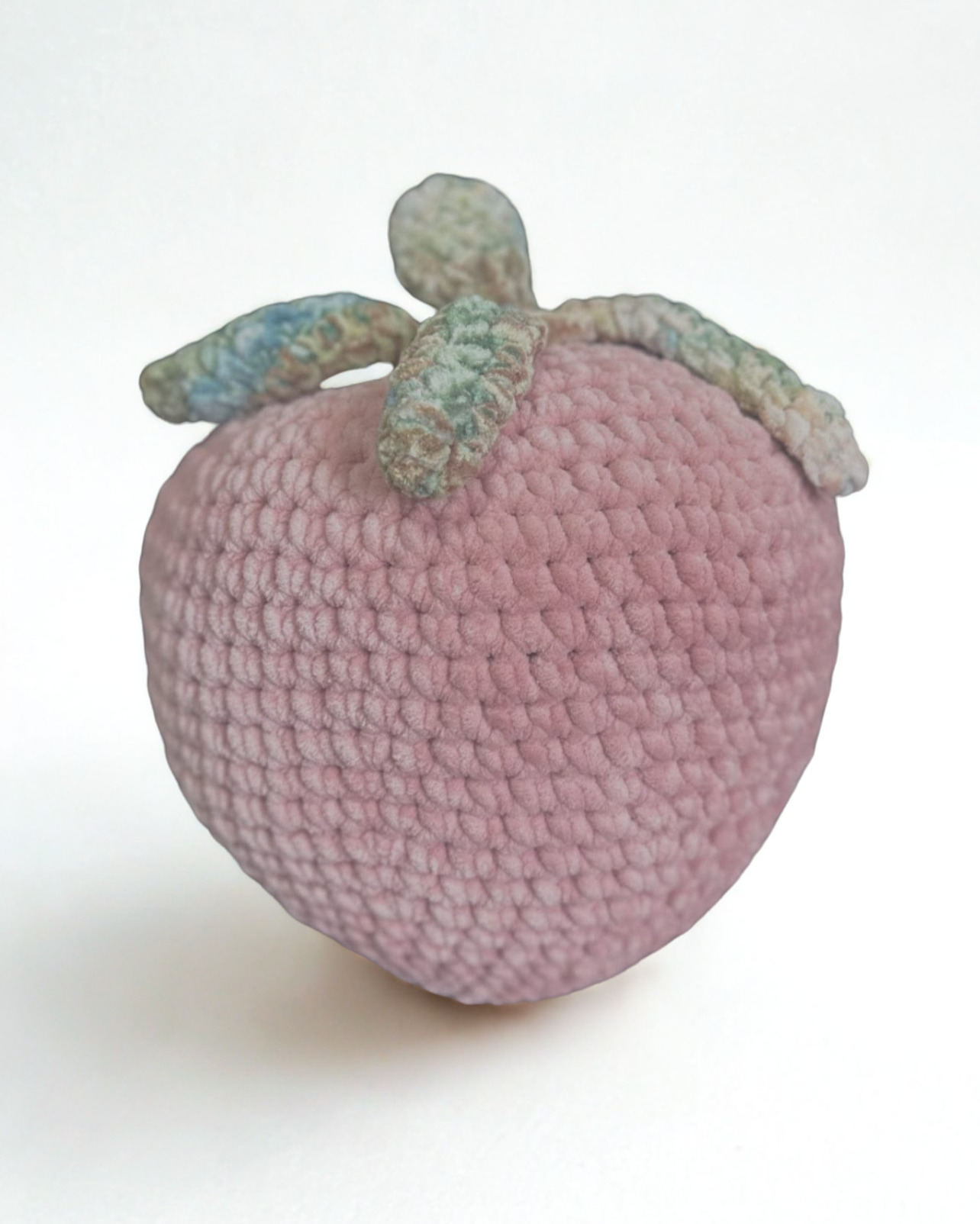 Crochet strawberry pillow